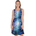 The Galaxy Knee Length Skater Dress With Pockets View1