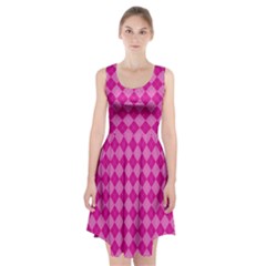 Pink Diamond Pattern Racerback Midi Dress by ArtsyWishy