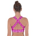 Pink Diamond Pattern Cross Back Sports Bra View2