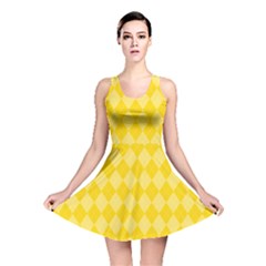 Yellow Diamonds Reversible Skater Dress by ArtsyWishy