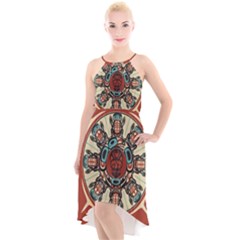 Grateful-dead-pacific-northwest-cover High-low Halter Chiffon Dress  by Sapixe