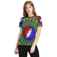 Grateful Dead Women s Short Sleeve Rash Guard by Sapixe