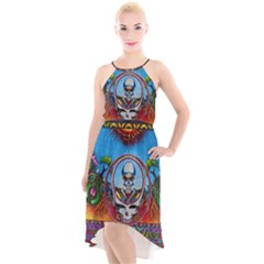 Grateful Dead Wallpapers High-low Halter Chiffon Dress  by Sapixe