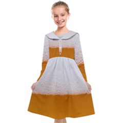 Beer Foam Bubbles Alcohol  Glass Kids  Midi Sailor Dress by Amaryn4rt