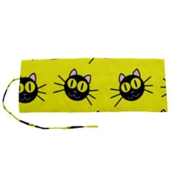 Cats Heads Pattern Design Roll Up Canvas Pencil Holder (s) by Amaryn4rt