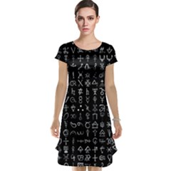 Alchemical Symbols - Collected Inverted Cap Sleeve Nightdress by WetdryvacsLair