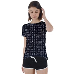 Alchemical Symbols - Collected Inverted Short Sleeve Foldover Tee by WetdryvacsLair