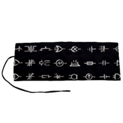 Electrical Symbols Callgraphy Short Run Inverted Roll Up Canvas Pencil Holder (s) by WetdryvacsLair