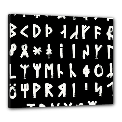 Complete Dalecarlian Rune Set Inverted Canvas 24  X 20  (stretched) by WetdryvacsLair