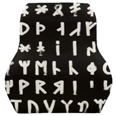 Complete Dalecarlian Rune Set Inverted Car Seat Back Cushion  by WetdryvacsLair