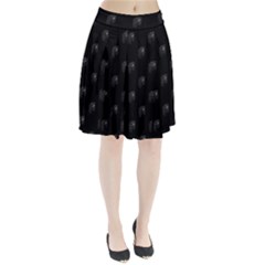 Arfican Head Sculpture Motif Print Pattern Pleated Skirt by dflcprintsclothing