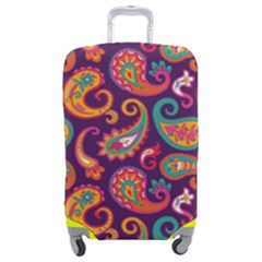 Paisley Purple Luggage Cover (medium) by designsbymallika