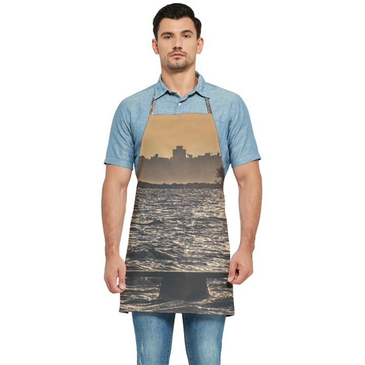 Cityscape Coastal Scene Montevideo Uruguay Kitchen Apron