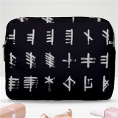 Ogham Rune Set Complete Inverted Make Up Pouch (large) by WetdryvacsLair