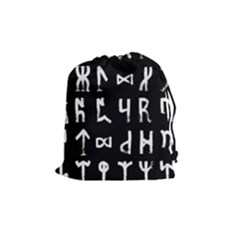 Macromannic Runes Collected Inverted Drawstring Pouch (medium) by WetdryvacsLair