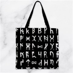 Macromannic Runes Collected Inverted Zipper Grocery Tote Bag by WetdryvacsLair