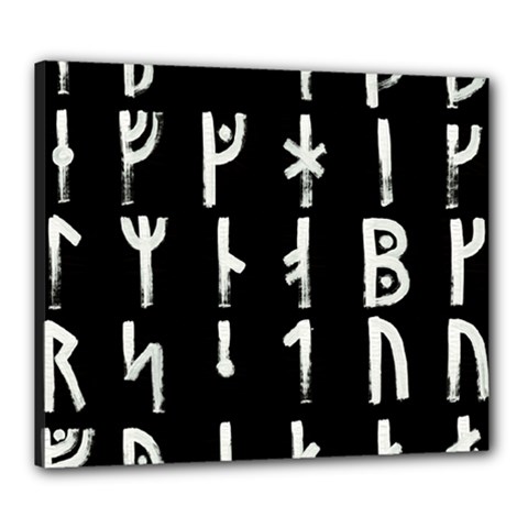 Medieval Runes Collected Inverted Complete Canvas 24  X 20  (stretched) by WetdryvacsLair