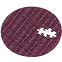 Maroon Sprinkles Wooden Puzzle Round View2