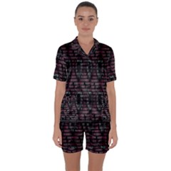 Vodca Cola Acil Satin Short Sleeve Pajamas Set by Sparkle