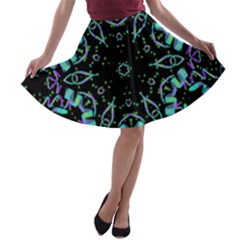 Kolodo Blue Cheer A-line Skater Skirt by Sparkle