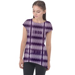 Purple Tigress Cap Sleeve High Low Top by Sparkle