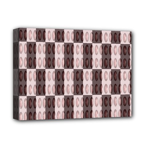 Rosegold Beads Chessboard Deluxe Canvas 16  X 12  (stretched)  by Sparkle