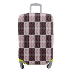 Rosegold Beads Chessboard Luggage Cover (small) by Sparkle