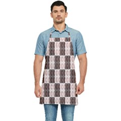 Rosegold Beads Chessboard Kitchen Apron by Sparkle