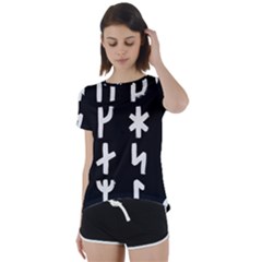 Younger Futhark Rune Set Collected Inverted Short Sleeve Foldover Tee by WetdryvacsLair