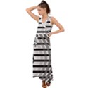 Nine Bar Monochrome Fade Squared Bend V-Neck Chiffon Maxi Dress View1