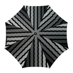 Nine Bar Monochrome Fade Squared Pulled Golf Umbrellas by WetdryvacsLair