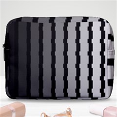 Nine Bar Monochrome Fade Squared Pulled Make Up Pouch (large) by WetdryvacsLair