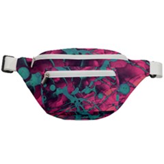 Pink And Turquoise Alcohol Ink Fanny Pack by Dazzleway