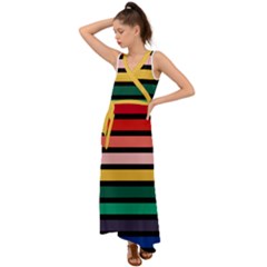 Nine 9 Bar Rainbow V-neck Chiffon Maxi Dress by WetdryvacsLair