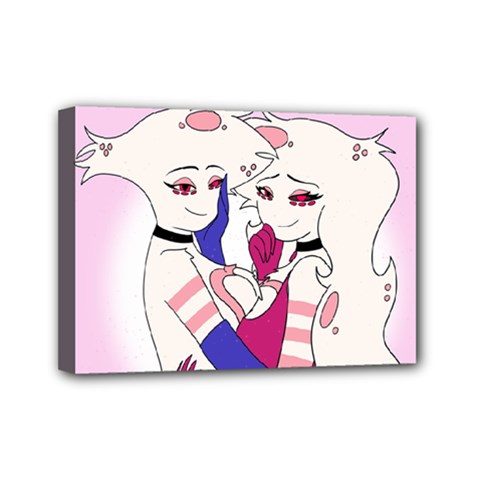 Double Angels Mini Canvas 7  X 5  (stretched) by murosakiiro