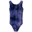 Purple and yellow abstract Kids  Cut-Out Back One Piece Swimsuit View1