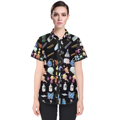 Glitch Glitchen Misc Two Women s Short Sleeve Shirt by WetdryvacsLair