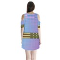 Glitched Vaporwave Hack The Planet Shoulder Cutout Velvet One Piece View2