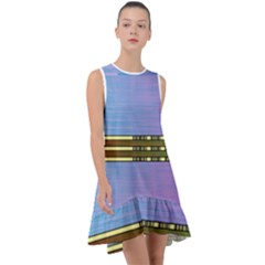 Glitched Vaporwave Hack The Planet Frill Swing Dress by WetdryvacsLair