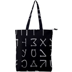 Heinrich Cornelius Agrippa Of Occult Philosophy 1651 Angelic Alphabet Or Celestial Writing Collected Inverted Double Zip Up Tote Bag by WetdryvacsLair