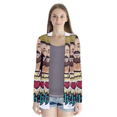 Buddy Christ Drape Collar Cardigan by Valentinaart