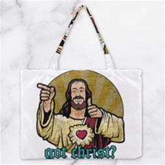 Buddy Christ Zipper Medium Tote Bag by Valentinaart