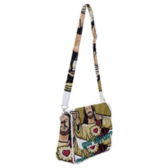 Buddy Christ Shoulder Bag With Back Zipper by Valentinaart