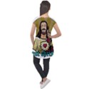 Buddy Christ Cap Sleeve High Low Top View2