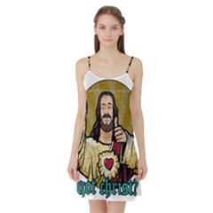 Buddy Christ Satin Night Slip by Valentinaart