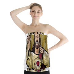 Buddy Christ Strapless Top by Valentinaart