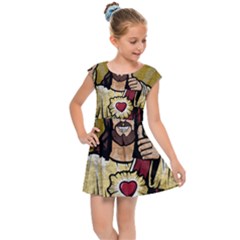 Buddy Christ Kids  Cap Sleeve Dress by Valentinaart