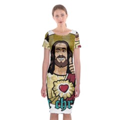 Buddy Christ Classic Short Sleeve Midi Dress by Valentinaart