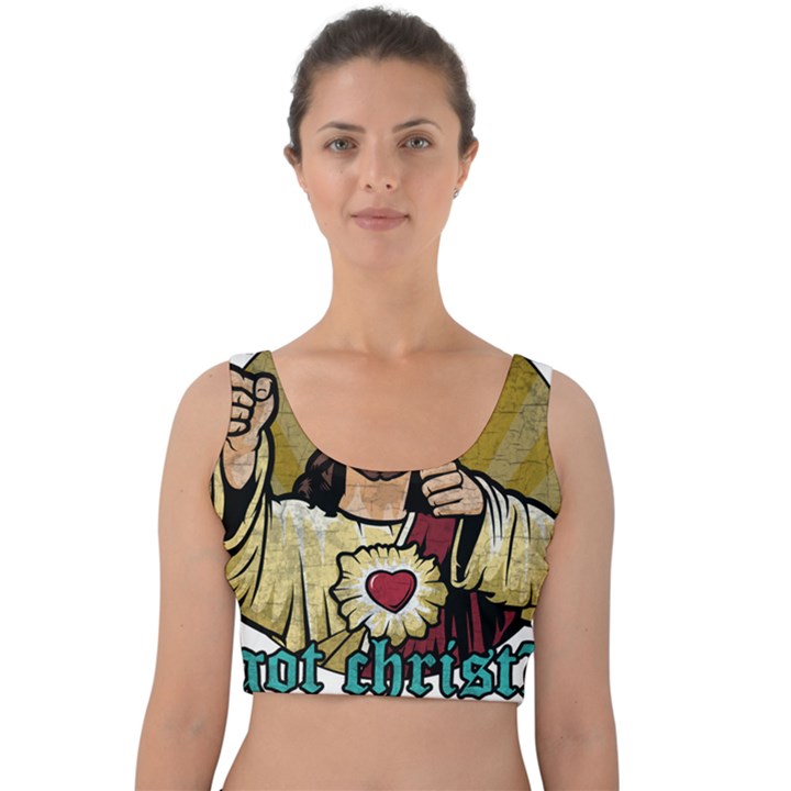 Buddy Christ Velvet Crop Top