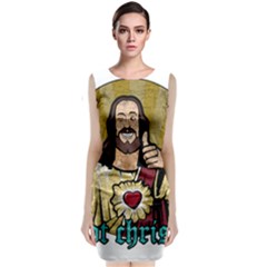 Buddy Christ Sleeveless Velvet Midi Dress by Valentinaart